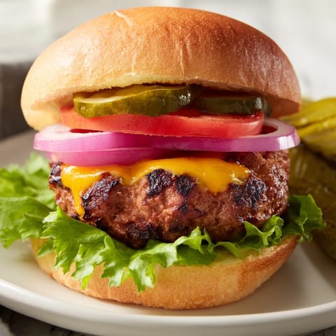 Juicy Beef Patties Grilled