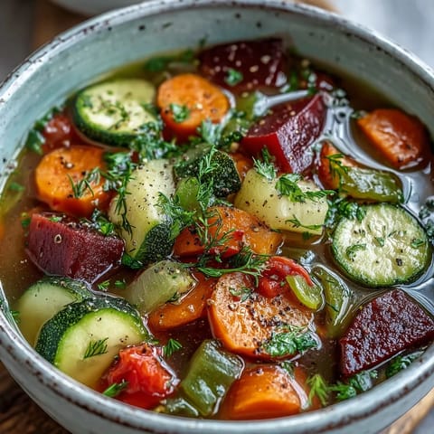 Rainbow Vegetable Detox Soup