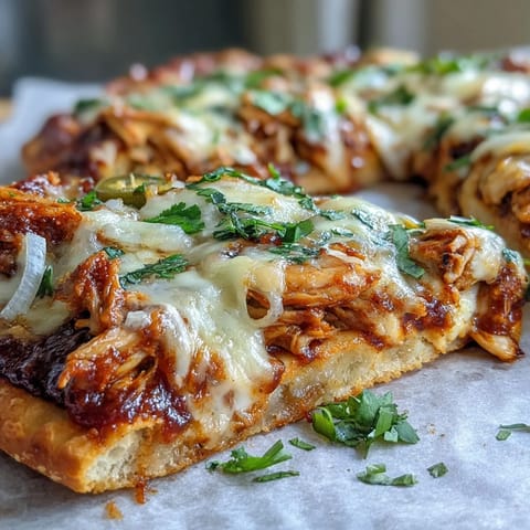 Sliced Garlic Naan Chicken Enchilada Pizzas on a rustic board, garnished with cilantro and red onion.