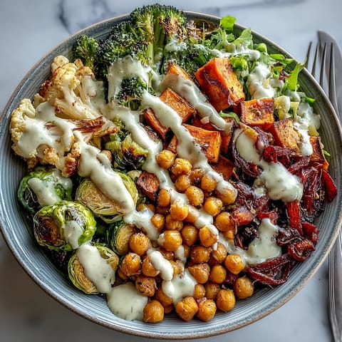 Roasted Veggie Chickpea Bowls