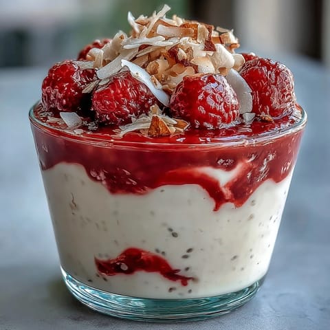 Vegan Raspberry Coconut Chia