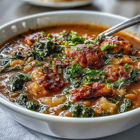 Spicy Sausage Lentil Soup