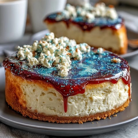 Celestial Pisces-Themed Galaxy Cake featuring a dreamy blend of navy, purple, and teal buttercream, sparkling edible glitter, and soft vanilla layers for a magical dessert.  