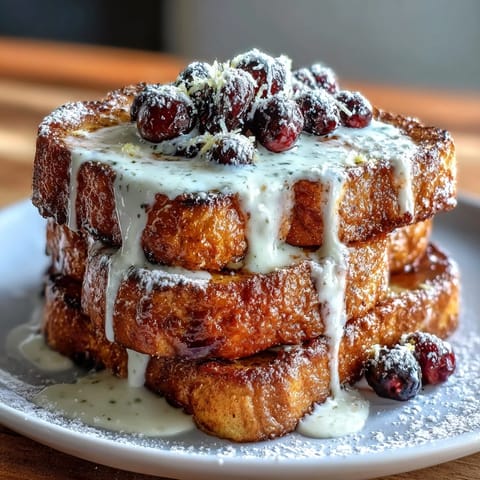 A vibrant breakfast casserole featuring tangy lemon zest, sweet blueberries, and soft sourdough cubes baked to golden perfection for an easy, make-ahead meal.  