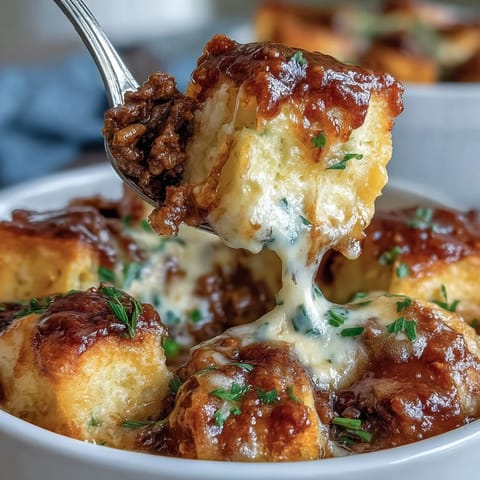A steaming bowl of Shepherd's Pie Soup with ground beef, veggies, and tender potatoes in savory broth.