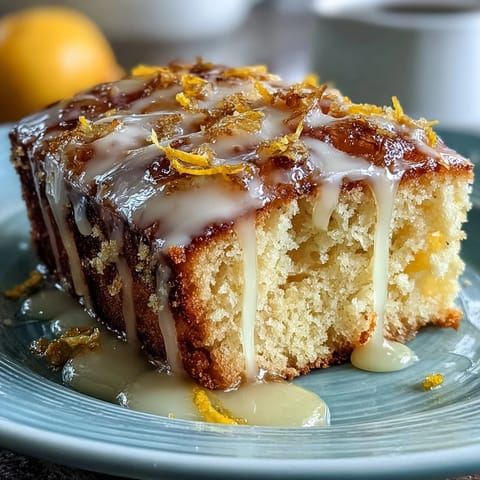 Moist limoncello pound cake with bright lemon glaze, topped with fresh zest, perfect for citrus lovers and spring gatherings.