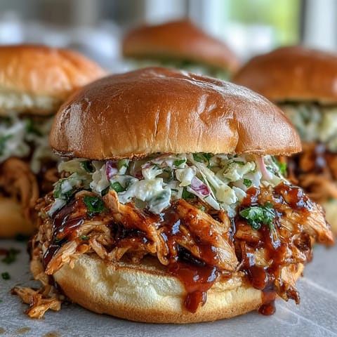 Pulled BBQ Chicken Sandwiches