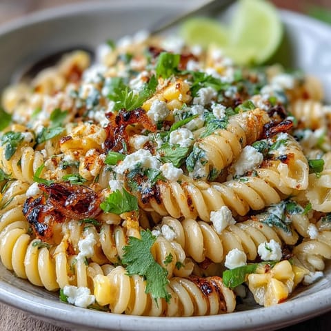 Elote Corn Pasta with Cotija