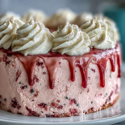 Bridal Shower Rosé Velvet Cake glistens with golden drip and delicate pink hues.