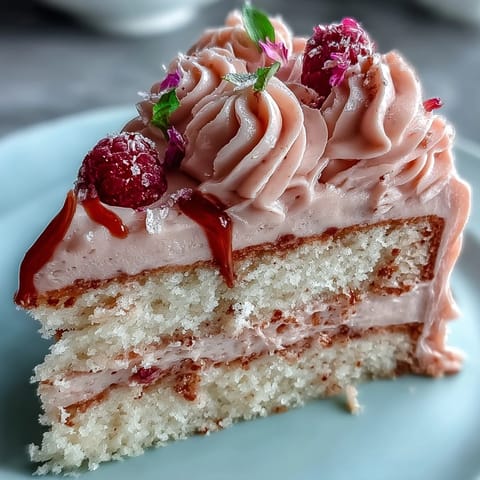 Elegant Bridal Shower Rosé Velvet Cake with shimmering gold drip.