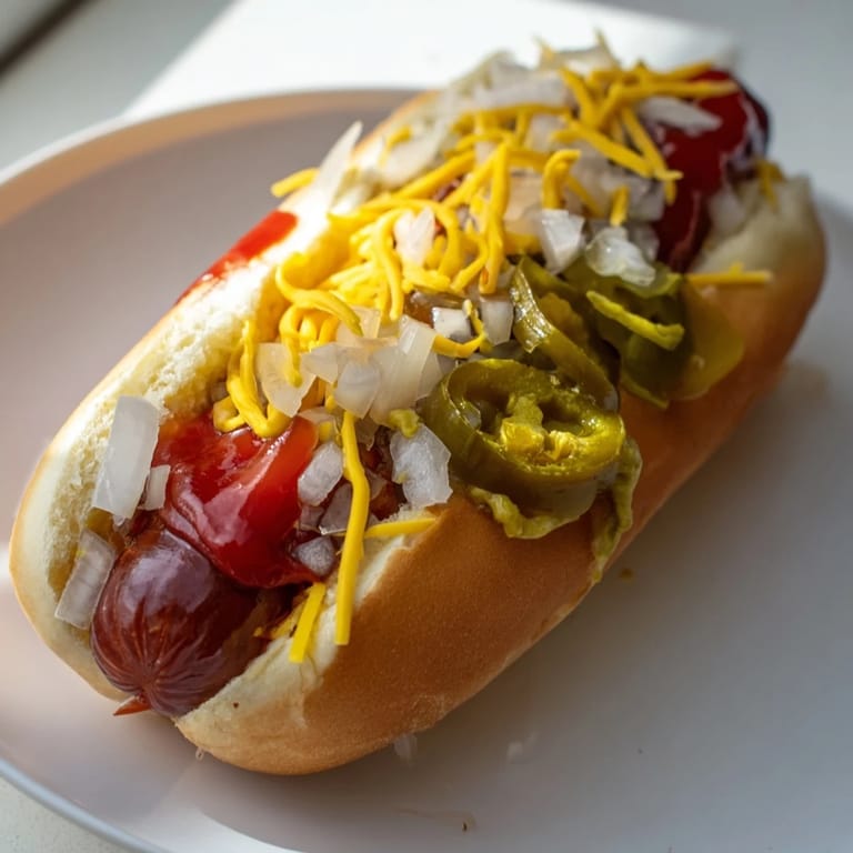 Perfectly toasted buns holding juicy hot dogs, delicious and easy, ideal for a backyard summer barbecue.