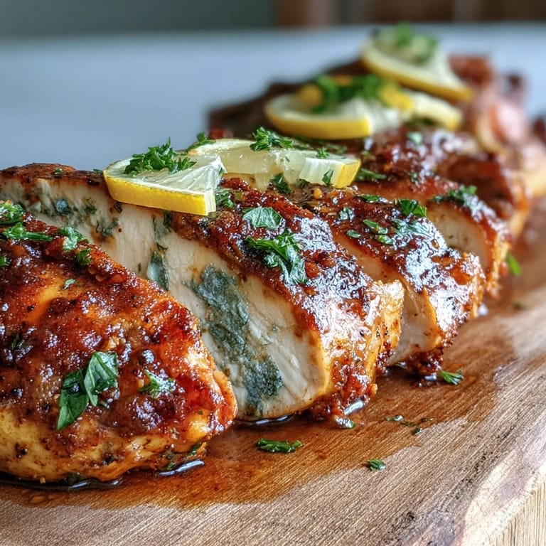 Moist Oven Baked Chicken Breast served over a fresh garden salad with vinaigrette.