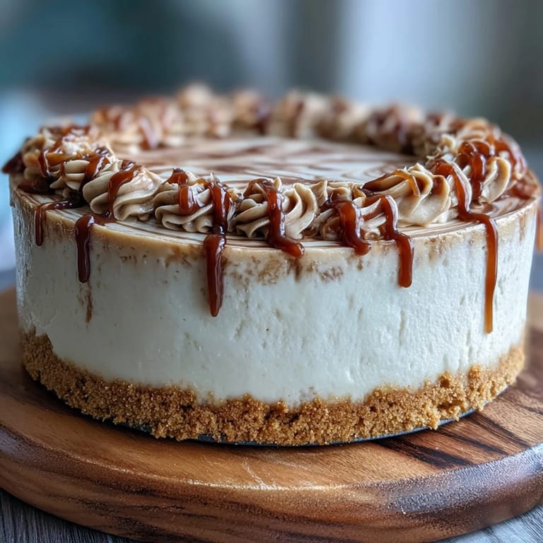 Close-up of a fork cutting into a piece of Hojicha Cheesecake, revealing a dense, velvety texture and marbled roasted tea pattern.