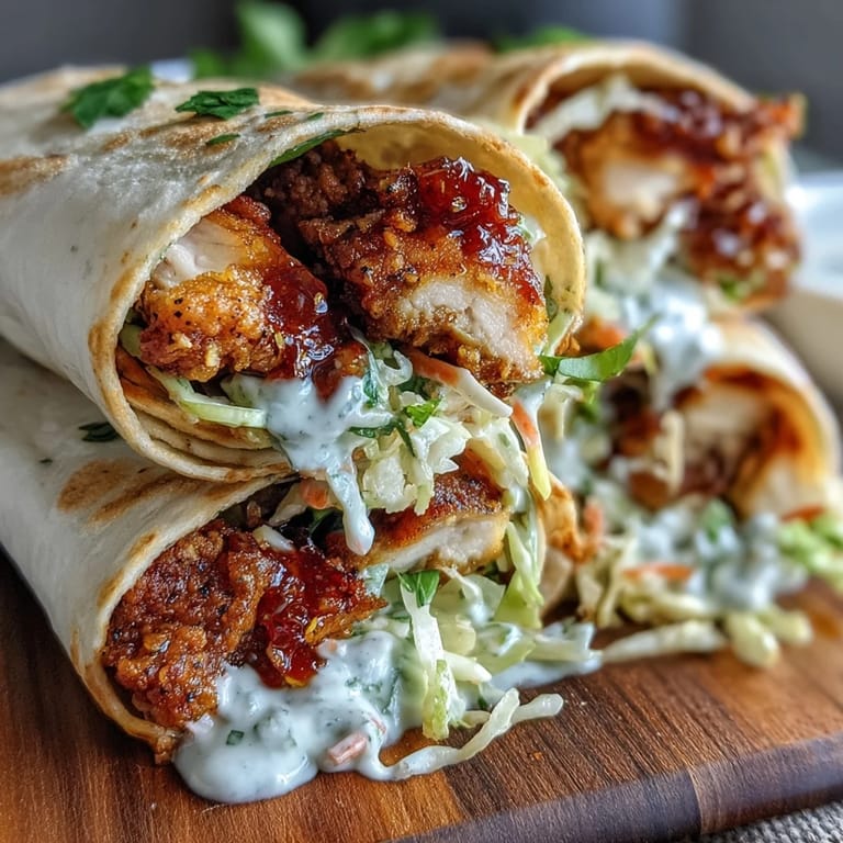 Homemade Crispy KFC Turkey Snack Wraps stacked high, ready to serve for lunch.