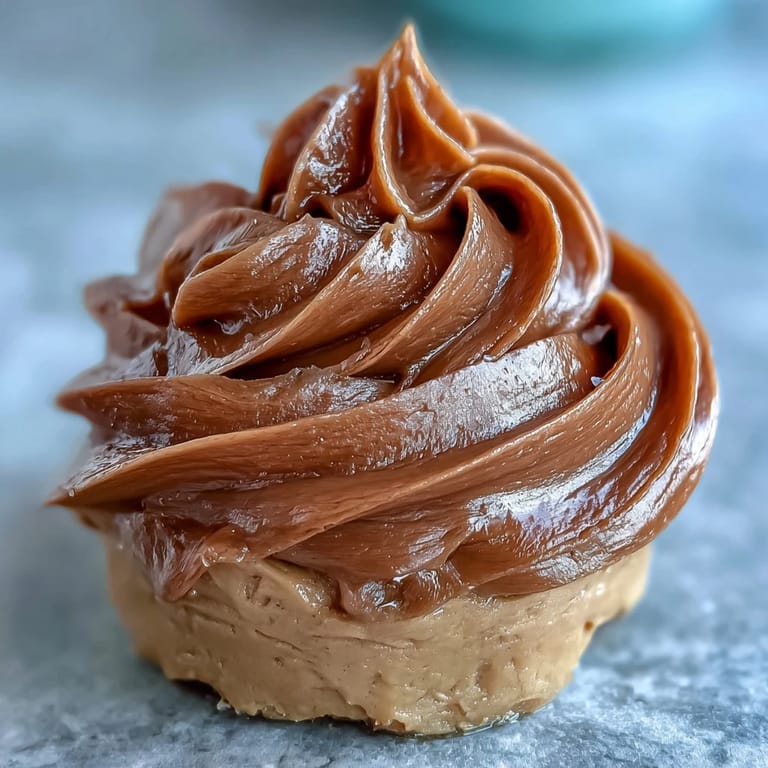 Creamy hojicha pastry cream piped into a pastry shell, highlighting its silky texture and warm, toasty aroma for elegant dessert fillings.