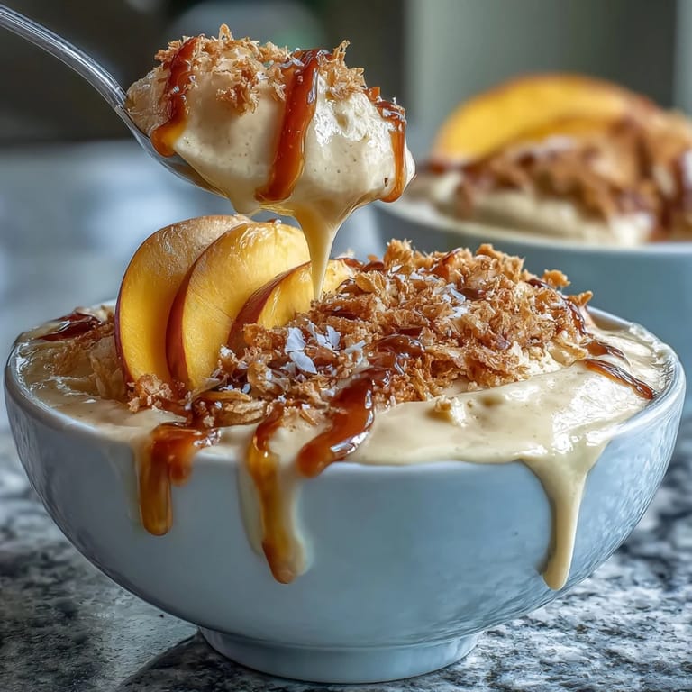 Wholesome dairy-free dessert featuring tropical mango, coconut cream, and cinnamon-spiced toasted oats.  