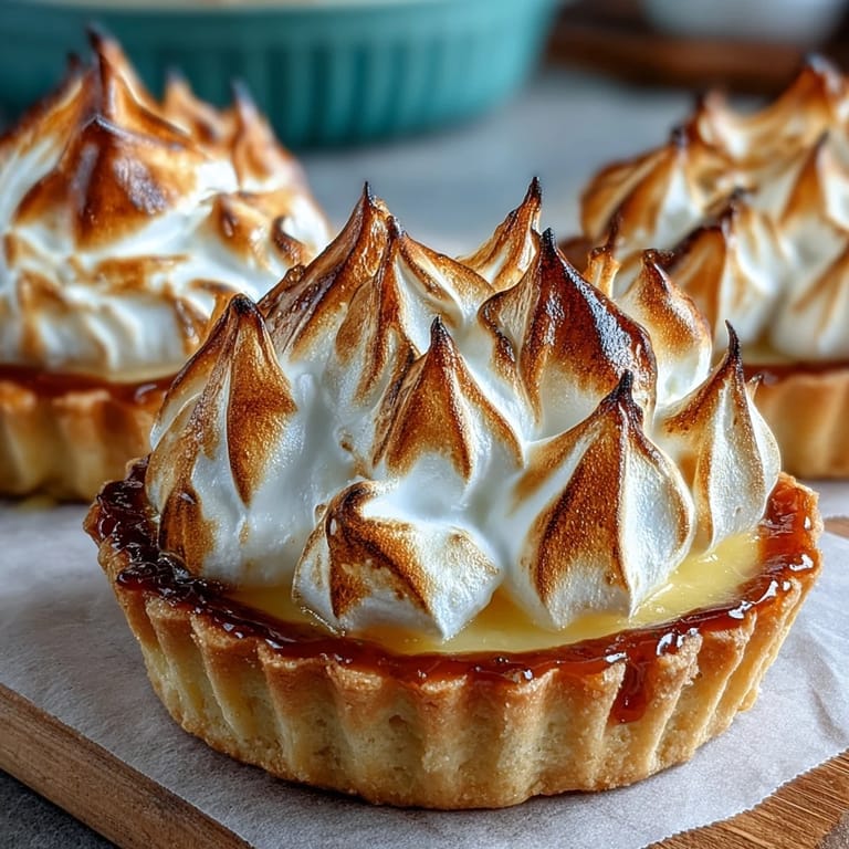A beautifully decorated passionfruit tart with toasted meringue topping.