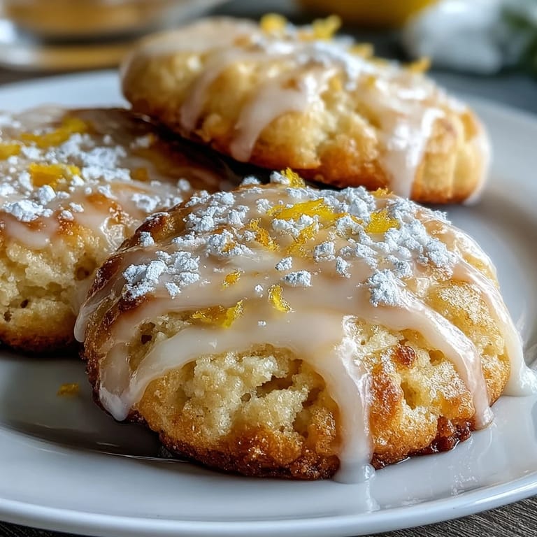 Bright and moist cottage cheese lemon cookies with creamy glaze, offering a refreshing citrus twist on classic sugar cookies.