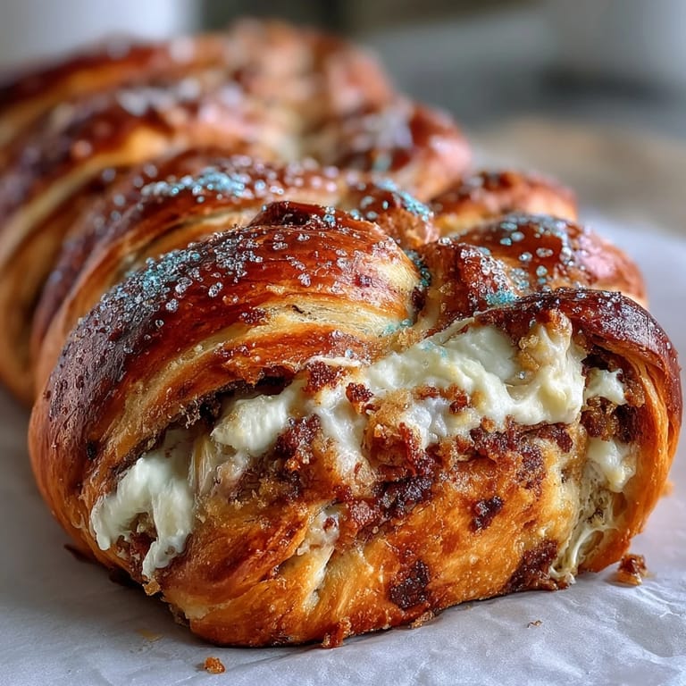 Festive lemon cream cheese braided King Cake with colorful sugar topping, perfect for celebrating Carnival season or any special occasion.