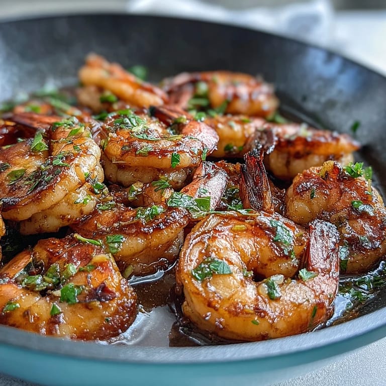 Succulent shrimp sautéed in garlic and lemon, served over brown rice with crisp cucumber and cherry tomatoes.
