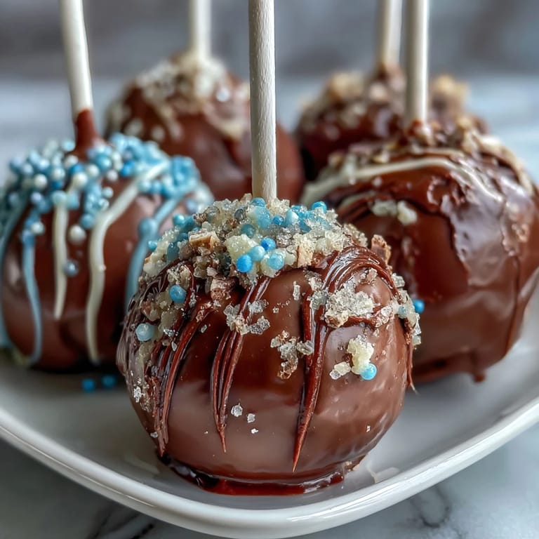 Delightful vanilla cake pops dipped in vibrant school colors and finished with sparkling gold sprinkles for a graduation party treat.  