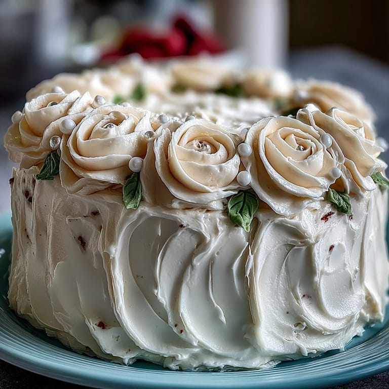 Elegant First Communion Cake with White Roses and Cross Topper, showcasing delicate fondant roses and a meaningful centerpiece for a special day.