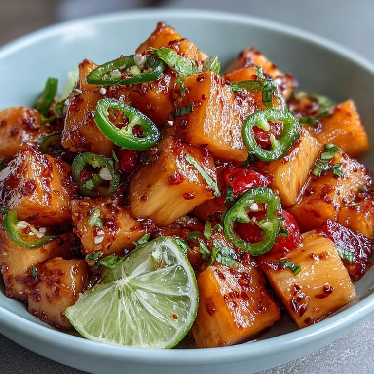 Bright and juicy mango fruit cups seasoned with lime and chili, an easy vegan snack bursting with flavor.