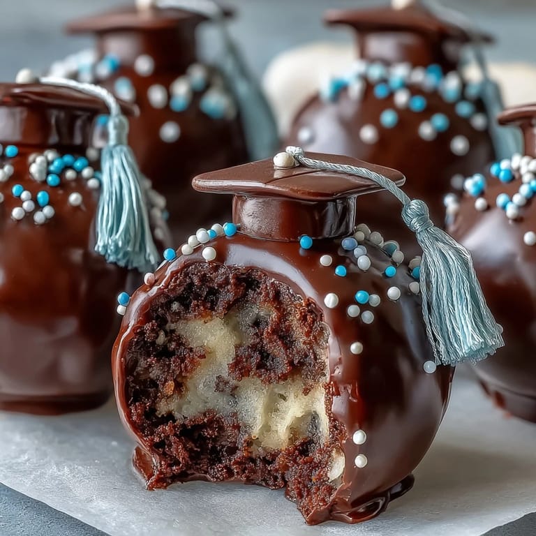 Colorful cake pops dipped in chocolate and decorated with sprinkles, perfect for graduation parties and school color celebrations.