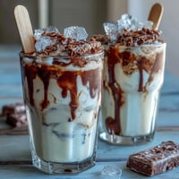 Vanilla Bean Frappuccino Fudge Pops with creamy vanilla and rich chocolate swirls, a delightful frozen treat for coffee lovers.