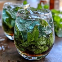 Refreshing Kentucky Derby Mint Julep Mocktail with fresh mint leaves and crushed ice, perfect for Southern-inspired celebrations.